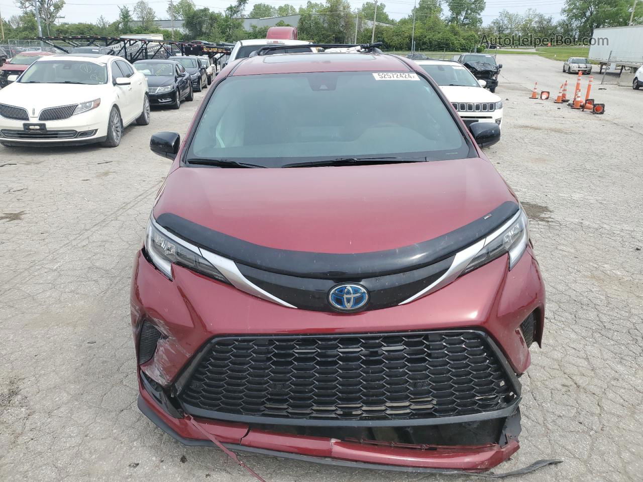 2022 Toyota Sienna Xse Red vin: 5TDDRKEC1NS112834