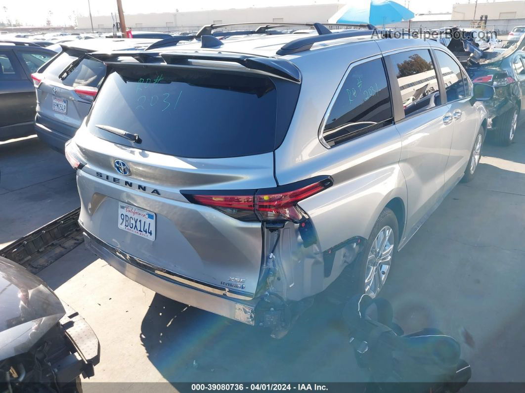 2022 Toyota Sienna Xse Silver vin: 5TDDSKFC4NS061767