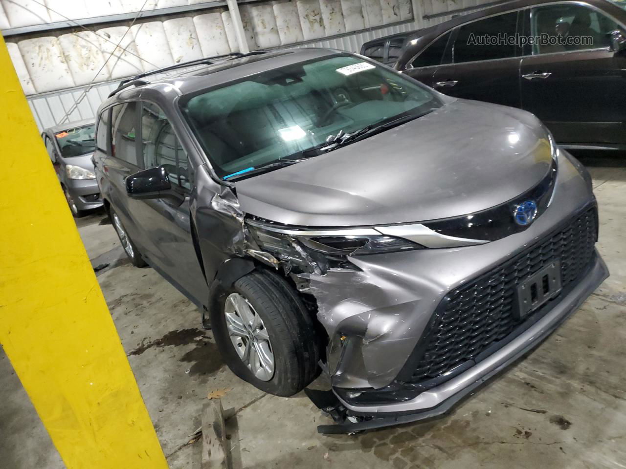 2022 Toyota Sienna Xse Серый vin: 5TDDSKFC5NS061079