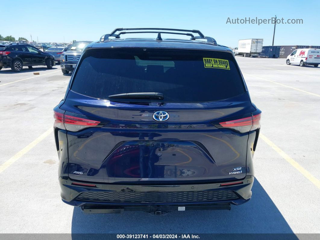 2022 Toyota Sienna Xse Blue vin: 5TDDSKFC6NS045358