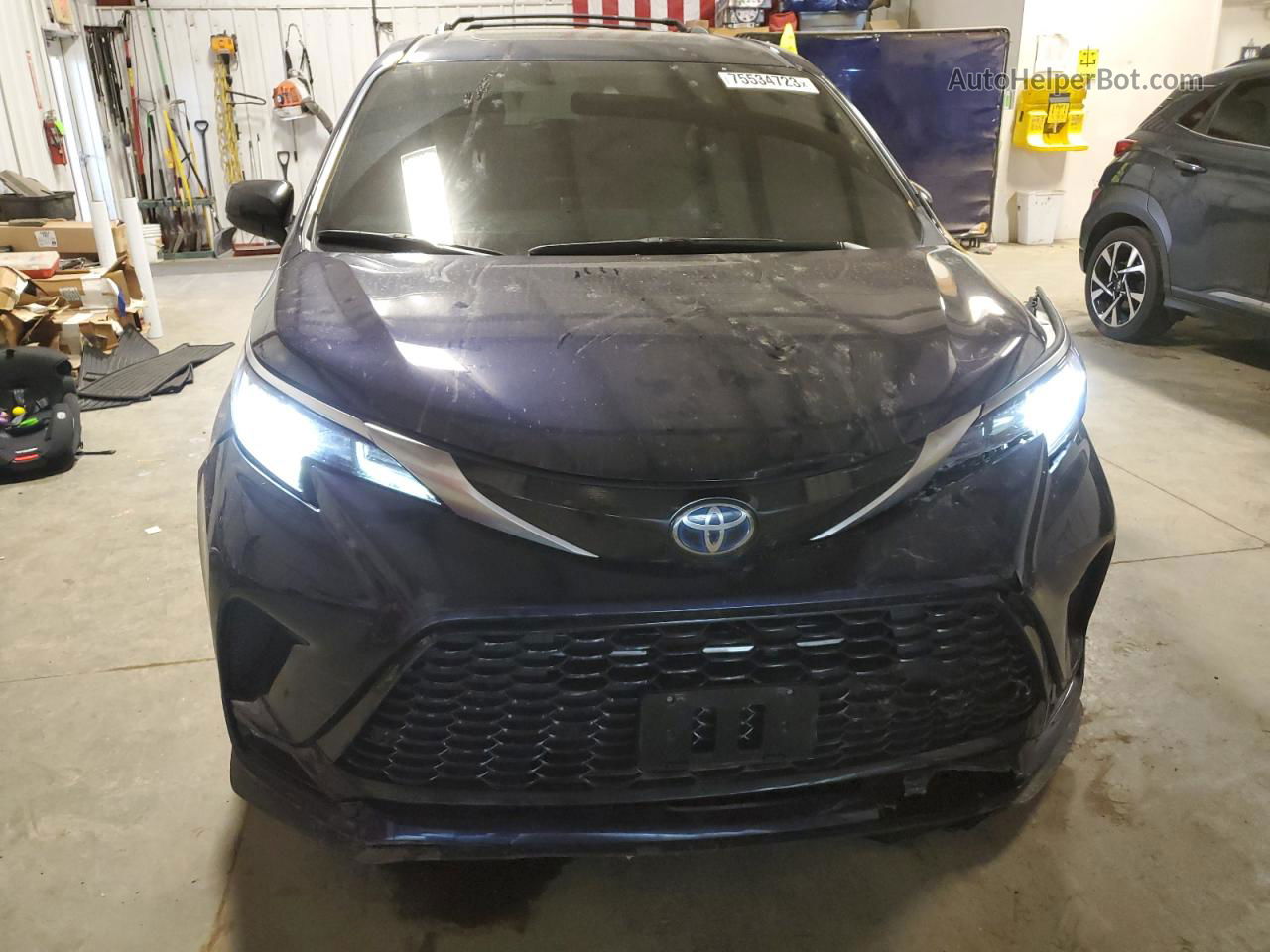 2022 Toyota Sienna Xse Синий vin: 5TDDSKFC7NS062413