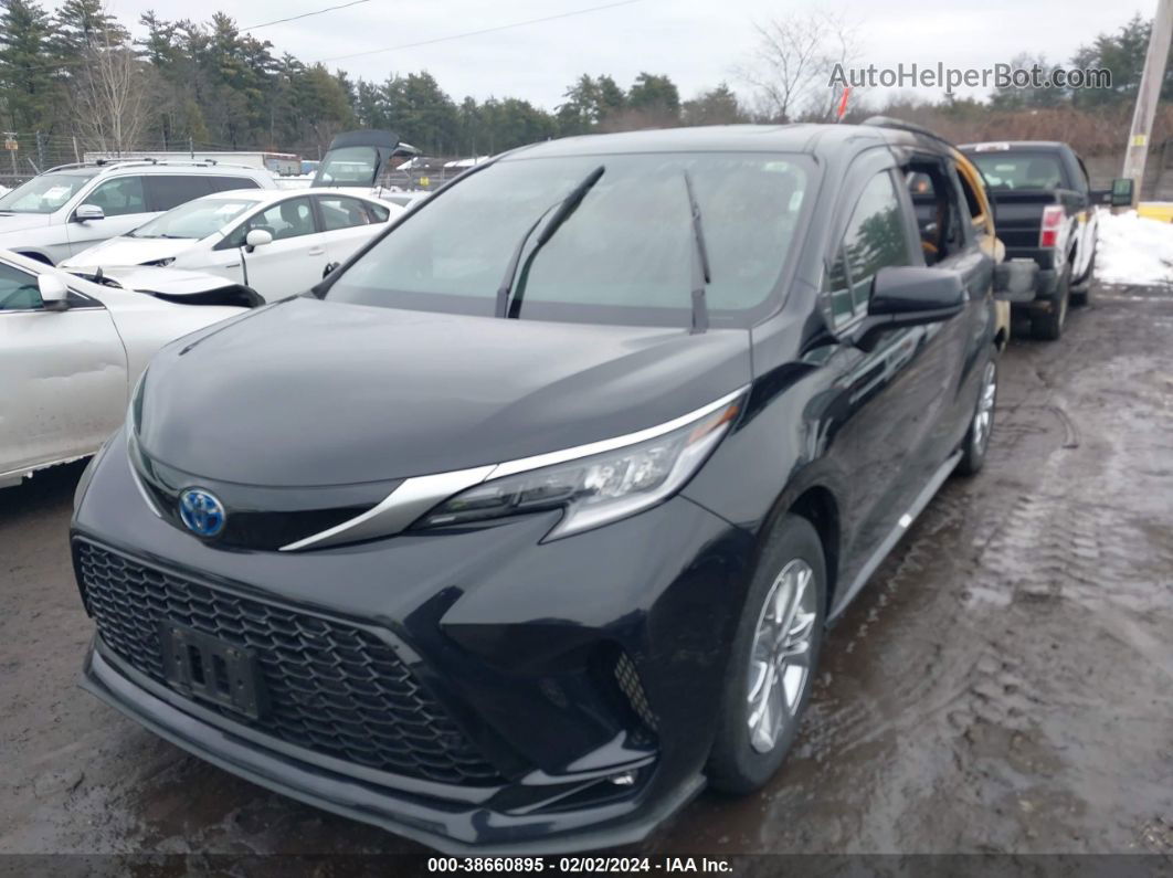 2022 Toyota Sienna Xse Black vin: 5TDDSKFC9NS054040