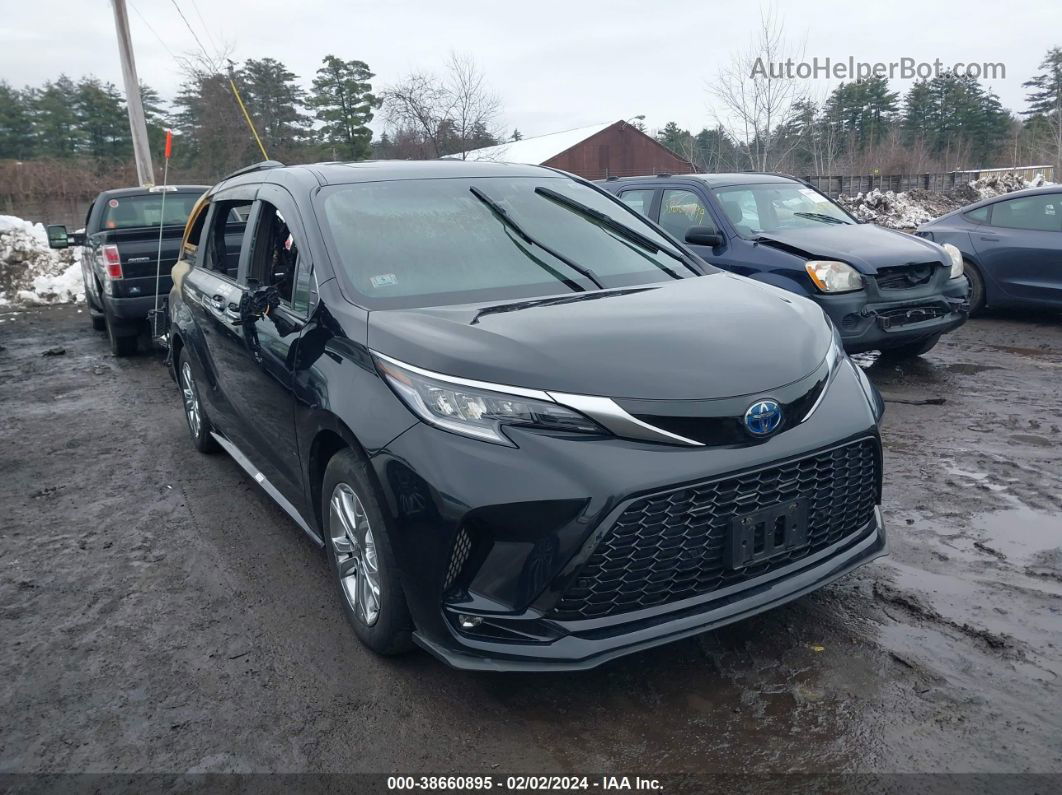 2022 Toyota Sienna Xse Black vin: 5TDDSKFC9NS054040