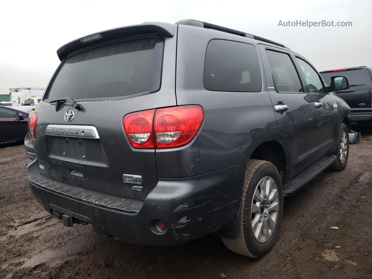 2016 Toyota Sequoia Platinum Gray vin: 5TDDW5G10GS135143