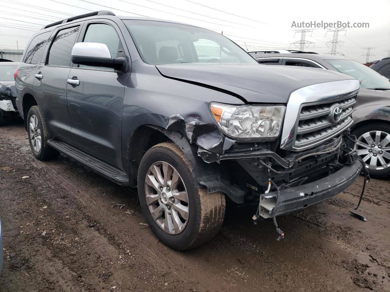 2016 Toyota Sequoia Platinum Gray vin: 5TDDW5G10GS135143