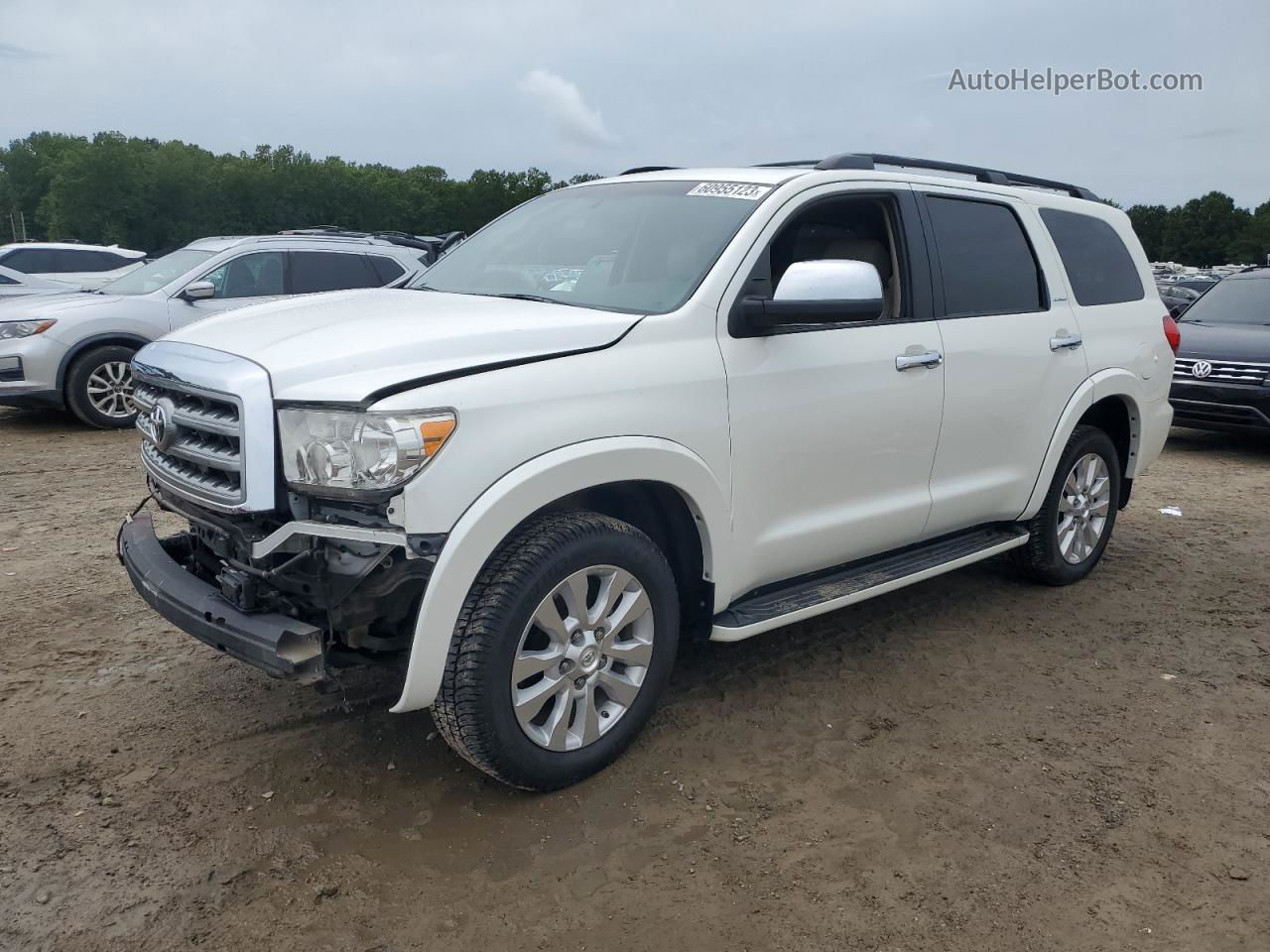 2016 Toyota Sequoia Platinum Белый vin: 5TDDW5G11GS131845