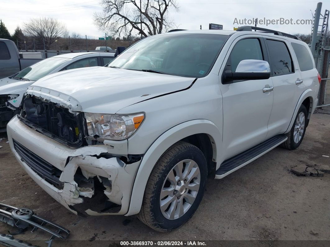 2016 Toyota Sequoia Platinum 5.7l V8 White vin: 5TDDW5G11GS143946