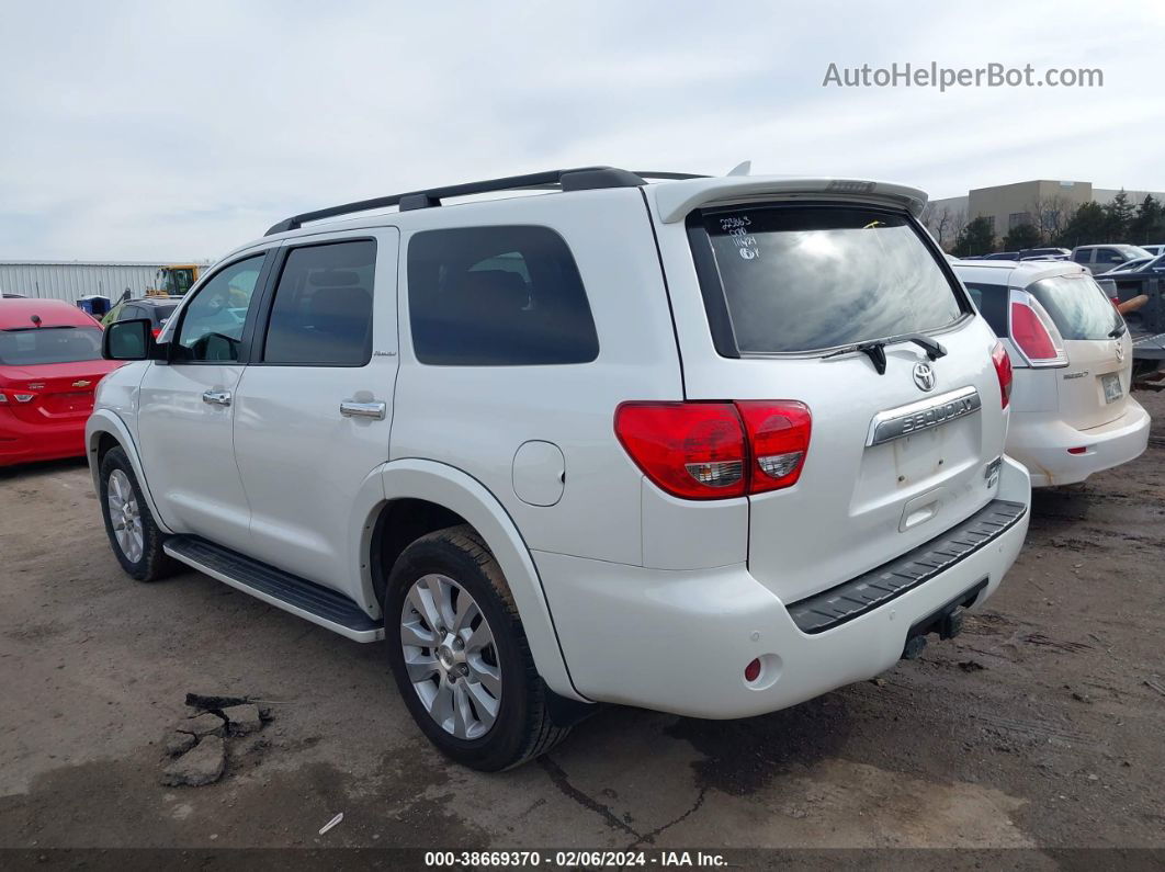 2016 Toyota Sequoia Platinum 5.7l V8 White vin: 5TDDW5G11GS143946