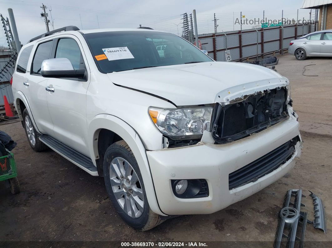 2016 Toyota Sequoia Platinum 5.7l V8 White vin: 5TDDW5G11GS143946