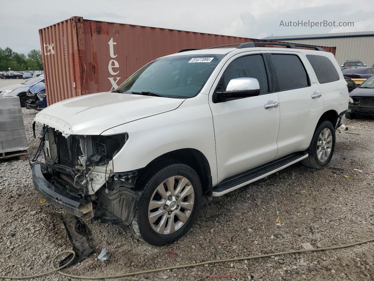 2017 Toyota Sequoia Platinum White vin: 5TDDW5G14HS149502