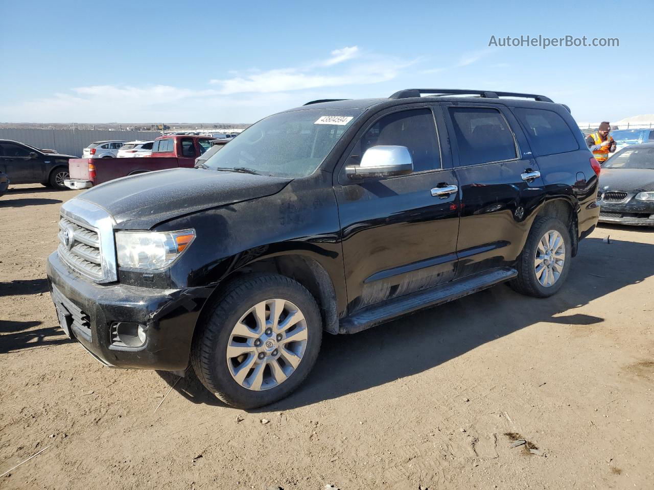 2016 Toyota Sequoia Platinum Черный vin: 5TDDW5G16GS138046