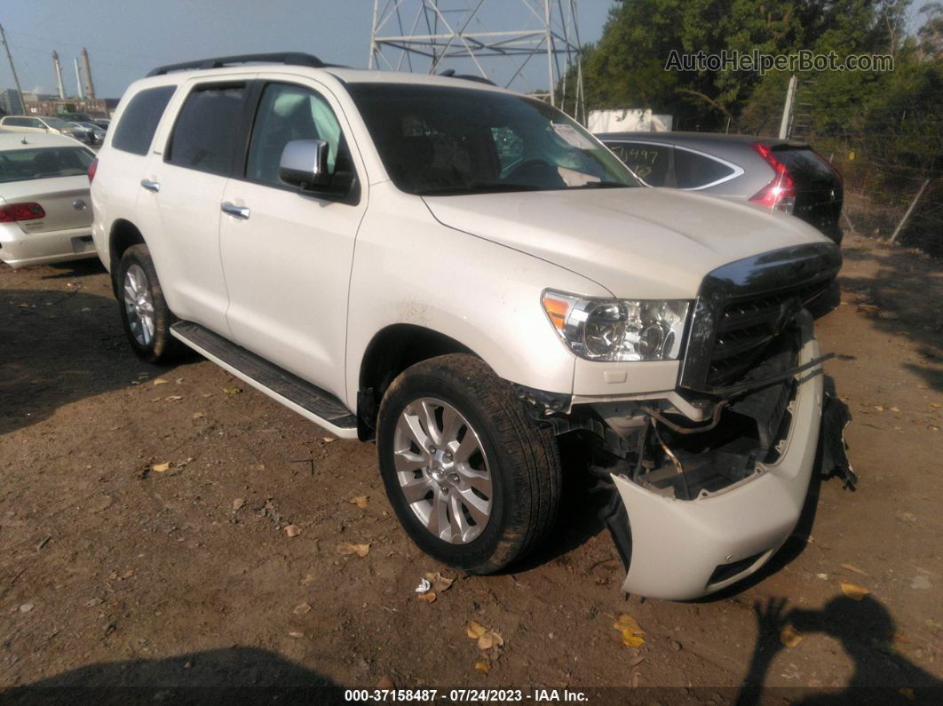 2016 Toyota Sequoia Platinum White vin: 5TDDW5G18GS146021