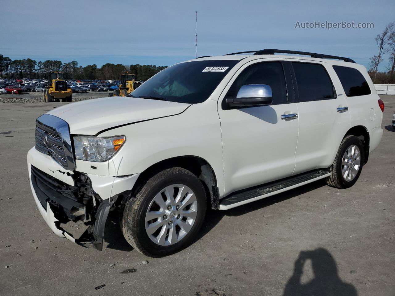 2016 Toyota Sequoia Platinum White vin: 5TDDW5G19GS134119