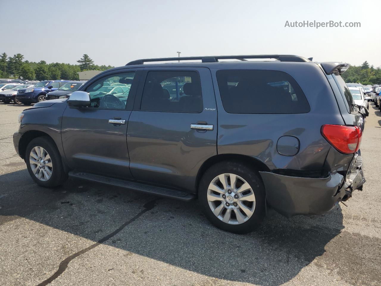 2017 Toyota Sequoia Platinum Серый vin: 5TDDY5G16HS148359