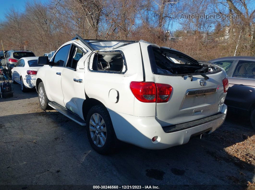 2016 Toyota Sequoia Platinum 5.7l V8 White vin: 5TDDY5G19GS131117