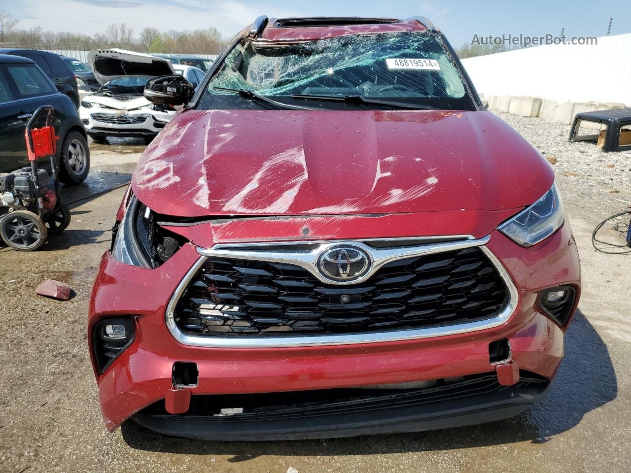 2021 Toyota Highlander Limited Burgundy vin: 5TDDZRBH5MS535472