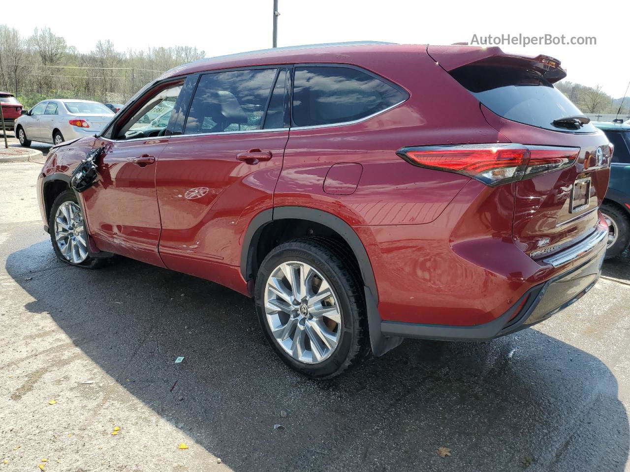 2021 Toyota Highlander Limited Burgundy vin: 5TDDZRBH5MS535472