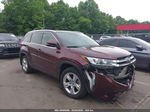 2019 Toyota Highlander Limited Maroon vin: 5TDDZRFH0KS704000