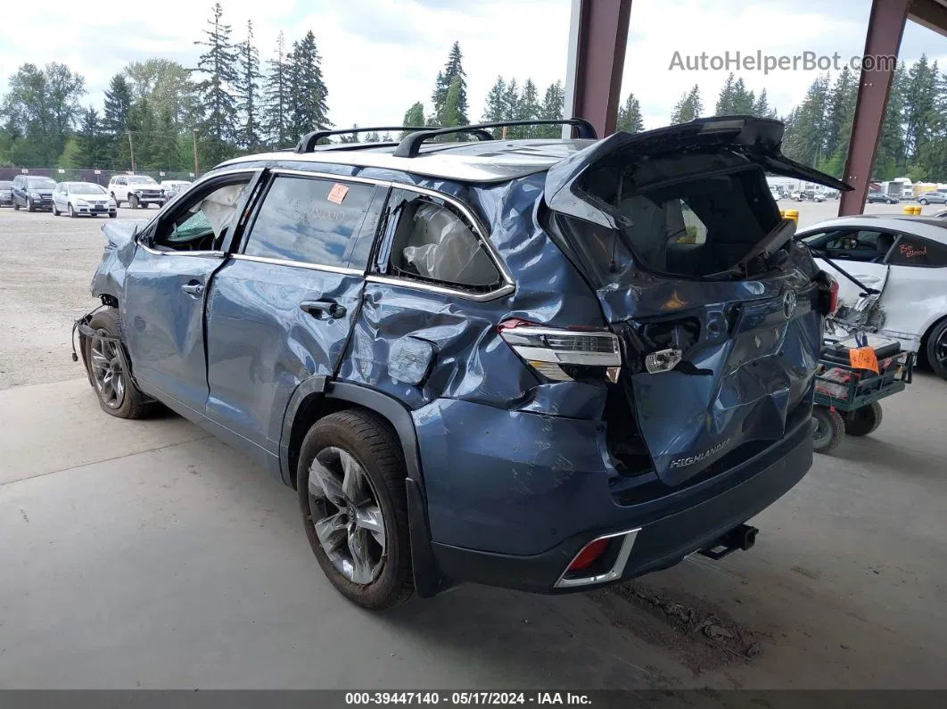 2019 Toyota Highlander Limited Platinum Blue vin: 5TDDZRFH0KS936659