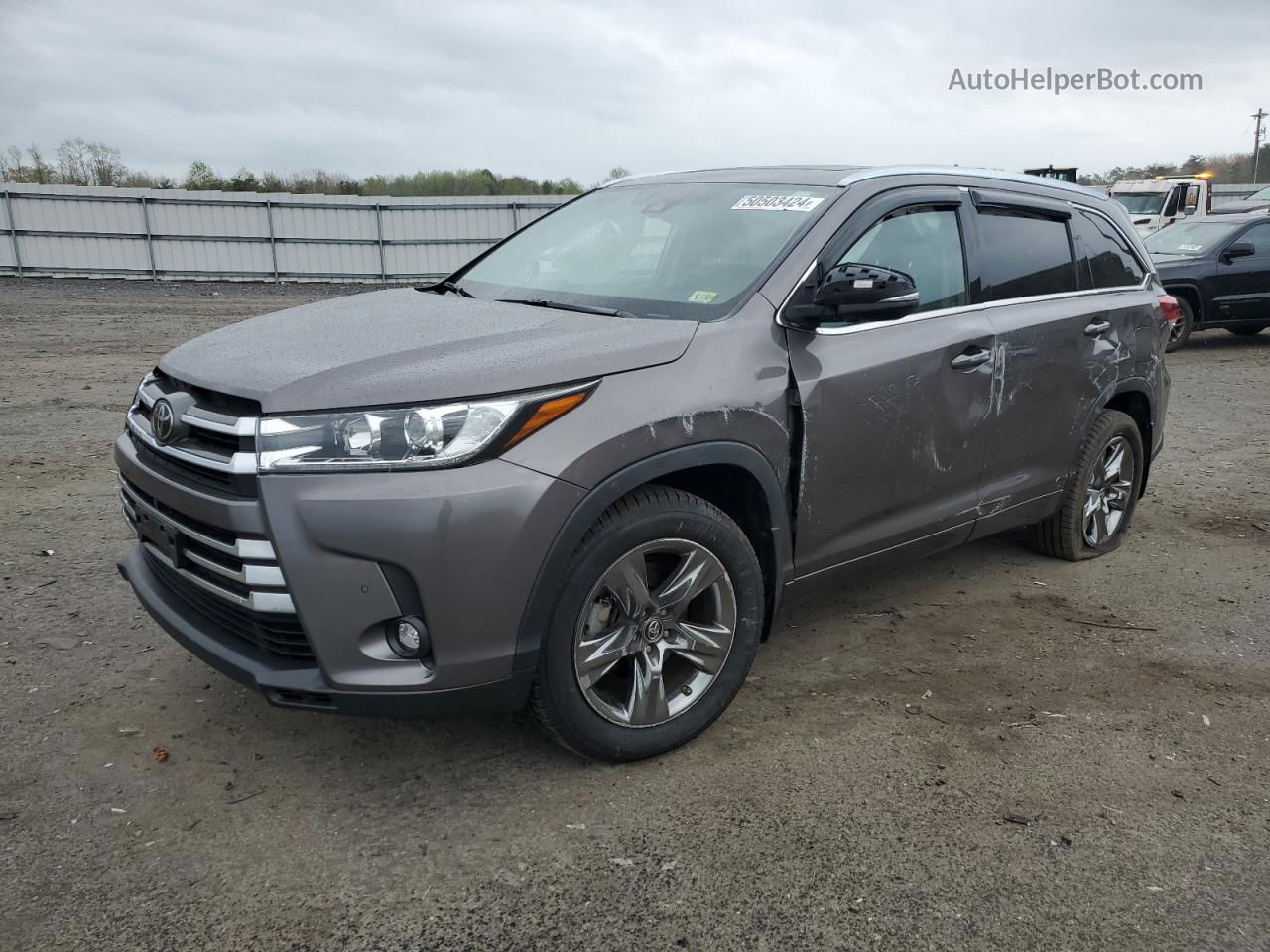 2019 Toyota Highlander Limited Gray vin: 5TDDZRFH2KS926196