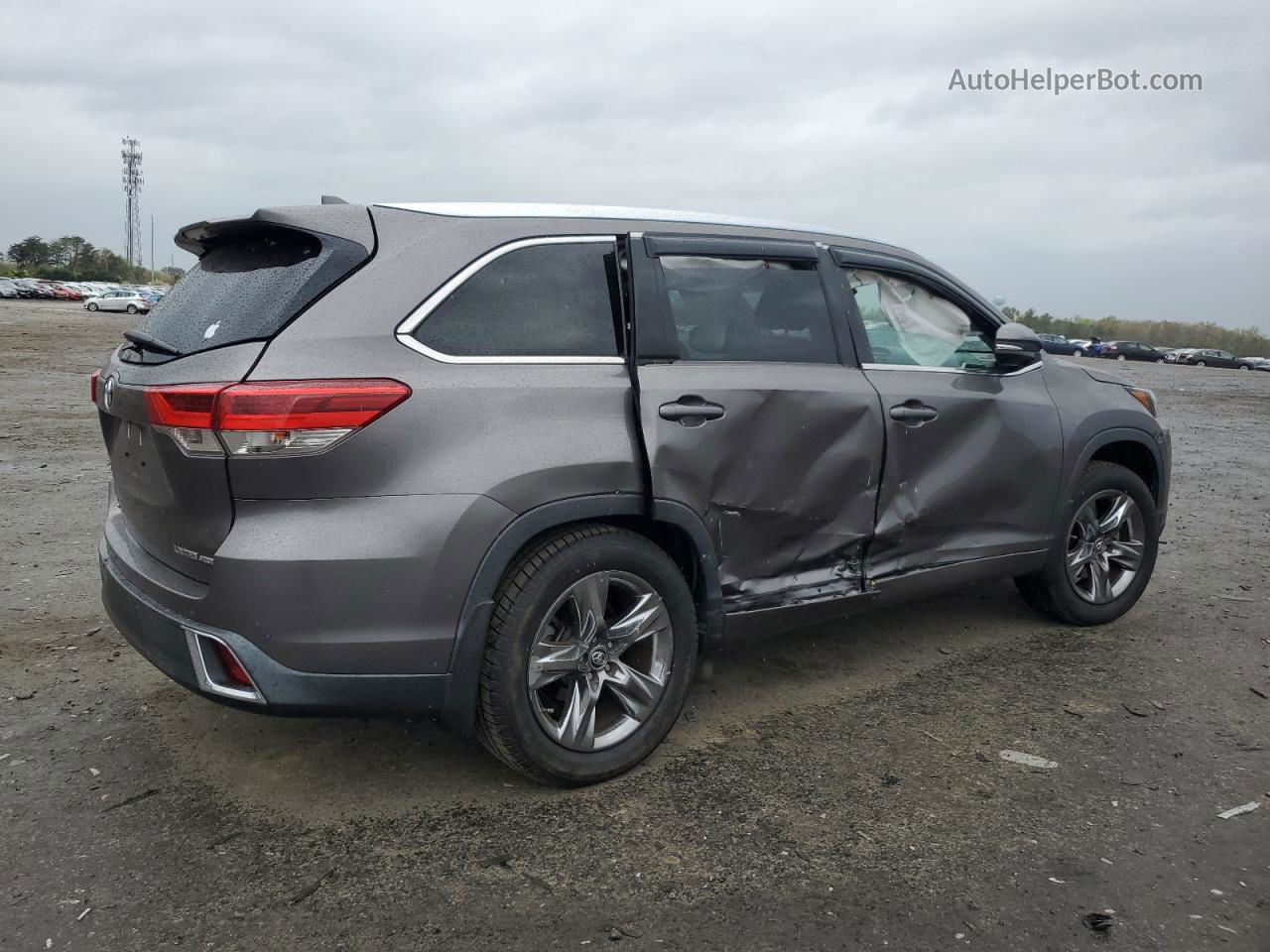 2019 Toyota Highlander Limited Gray vin: 5TDDZRFH2KS926196