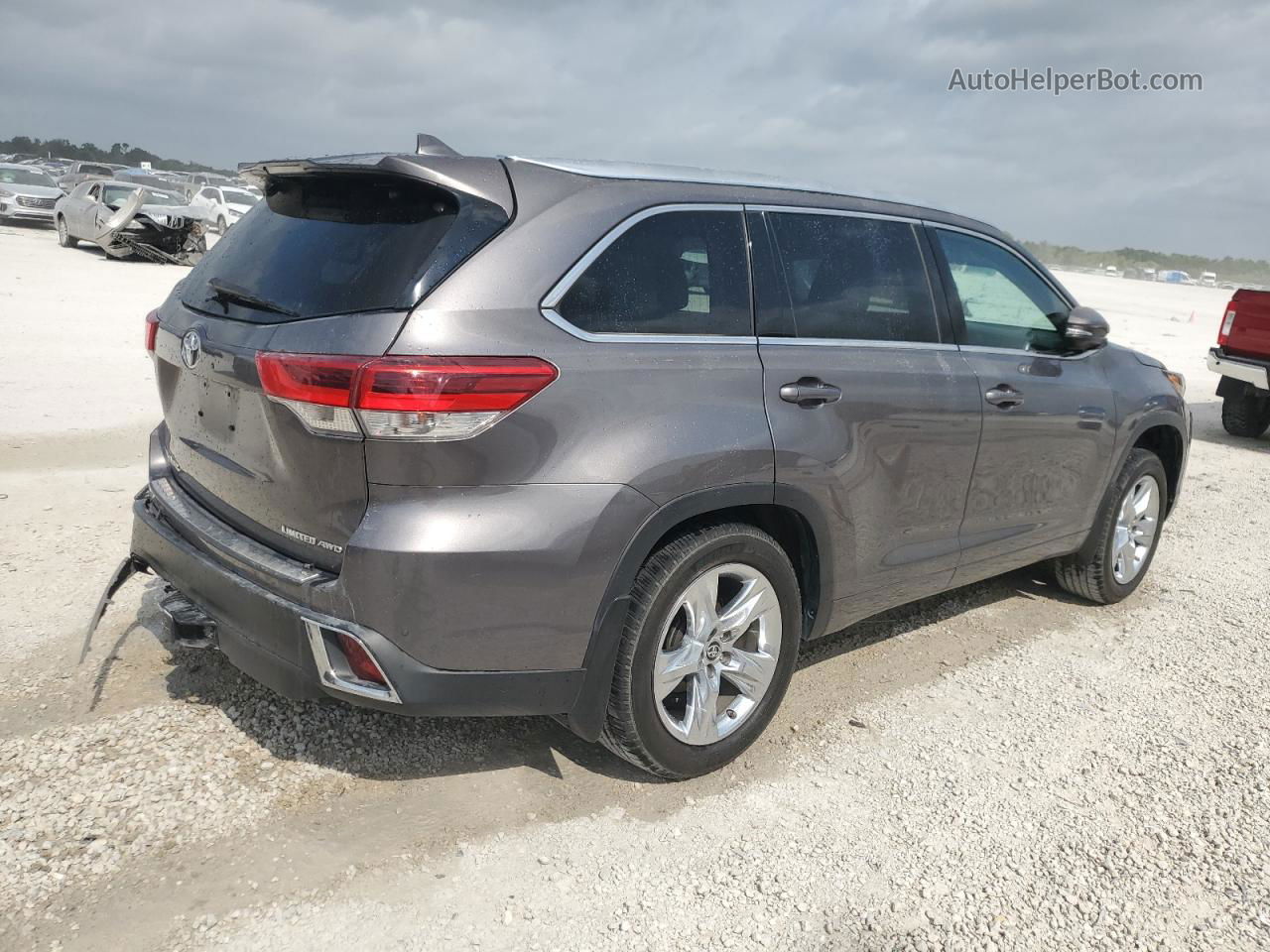 2019 Toyota Highlander Limited Gray vin: 5TDDZRFH2KS926229