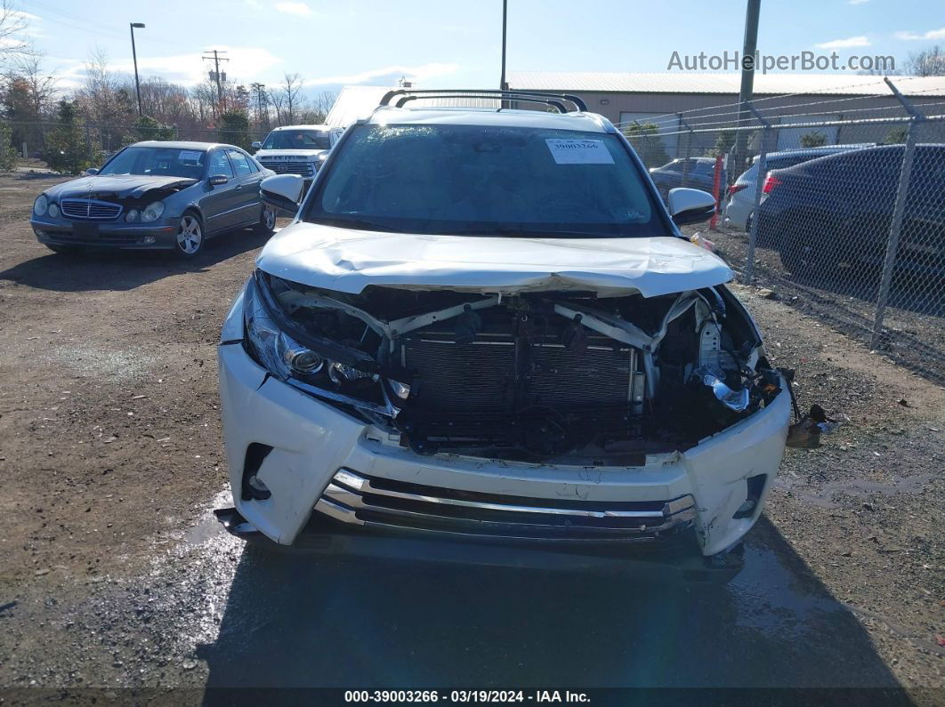 2019 Toyota Highlander Limited White vin: 5TDDZRFH2KS955973