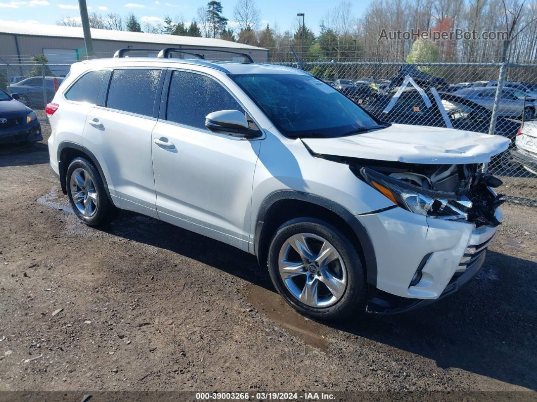 2019 Toyota Highlander Limited White vin: 5TDDZRFH2KS955973