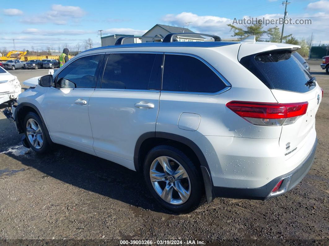 2019 Toyota Highlander Limited White vin: 5TDDZRFH2KS955973