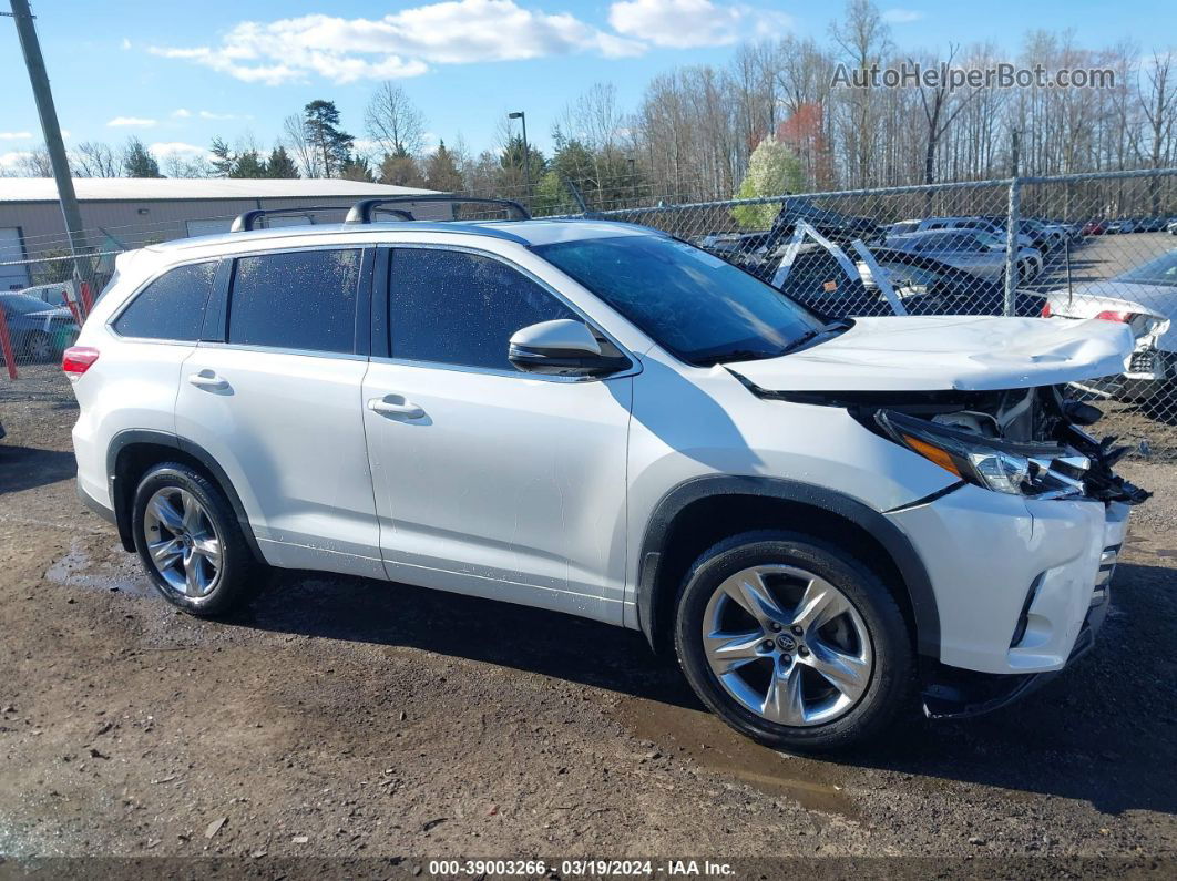 2019 Toyota Highlander Limited White vin: 5TDDZRFH2KS955973