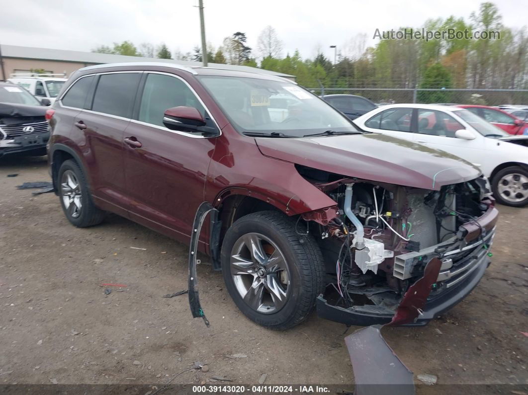 2019 Toyota Highlander Limited Platinum Red vin: 5TDDZRFH3KS968943