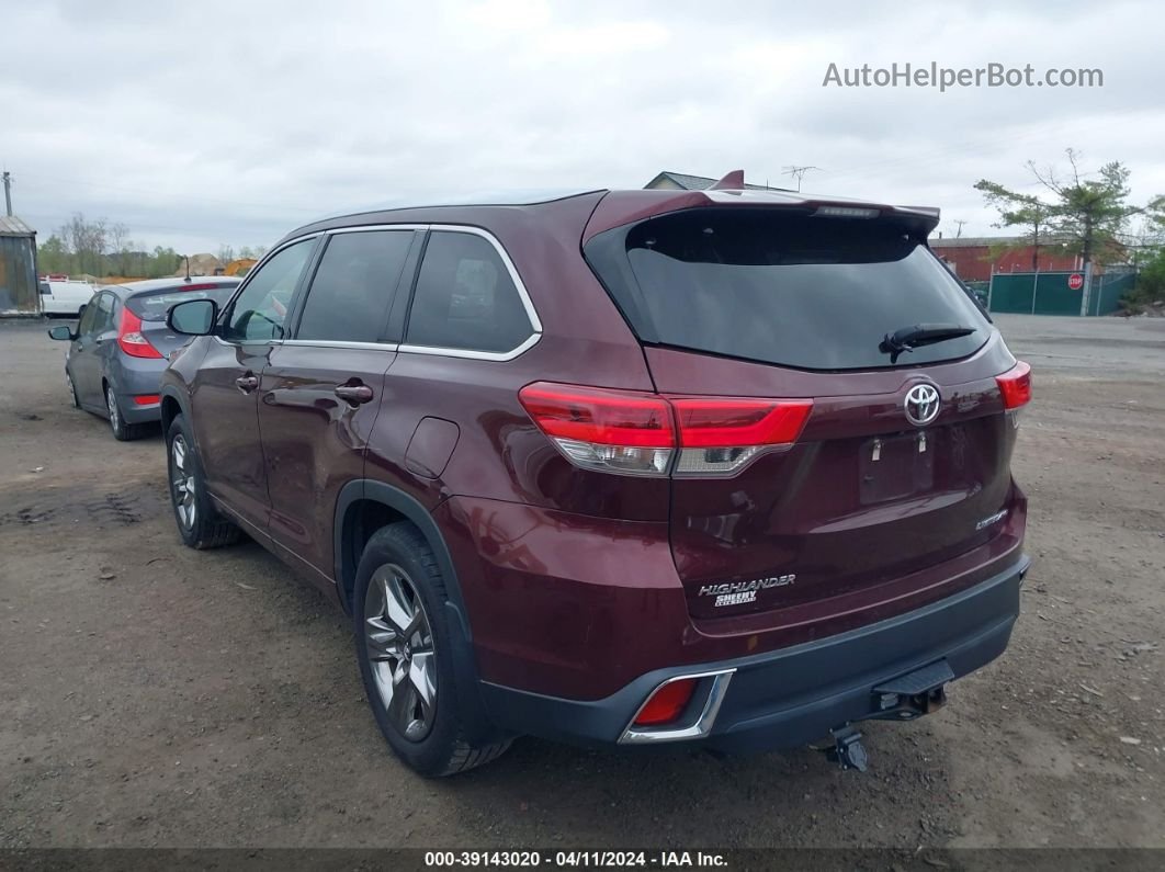 2019 Toyota Highlander Limited Platinum Красный vin: 5TDDZRFH3KS968943