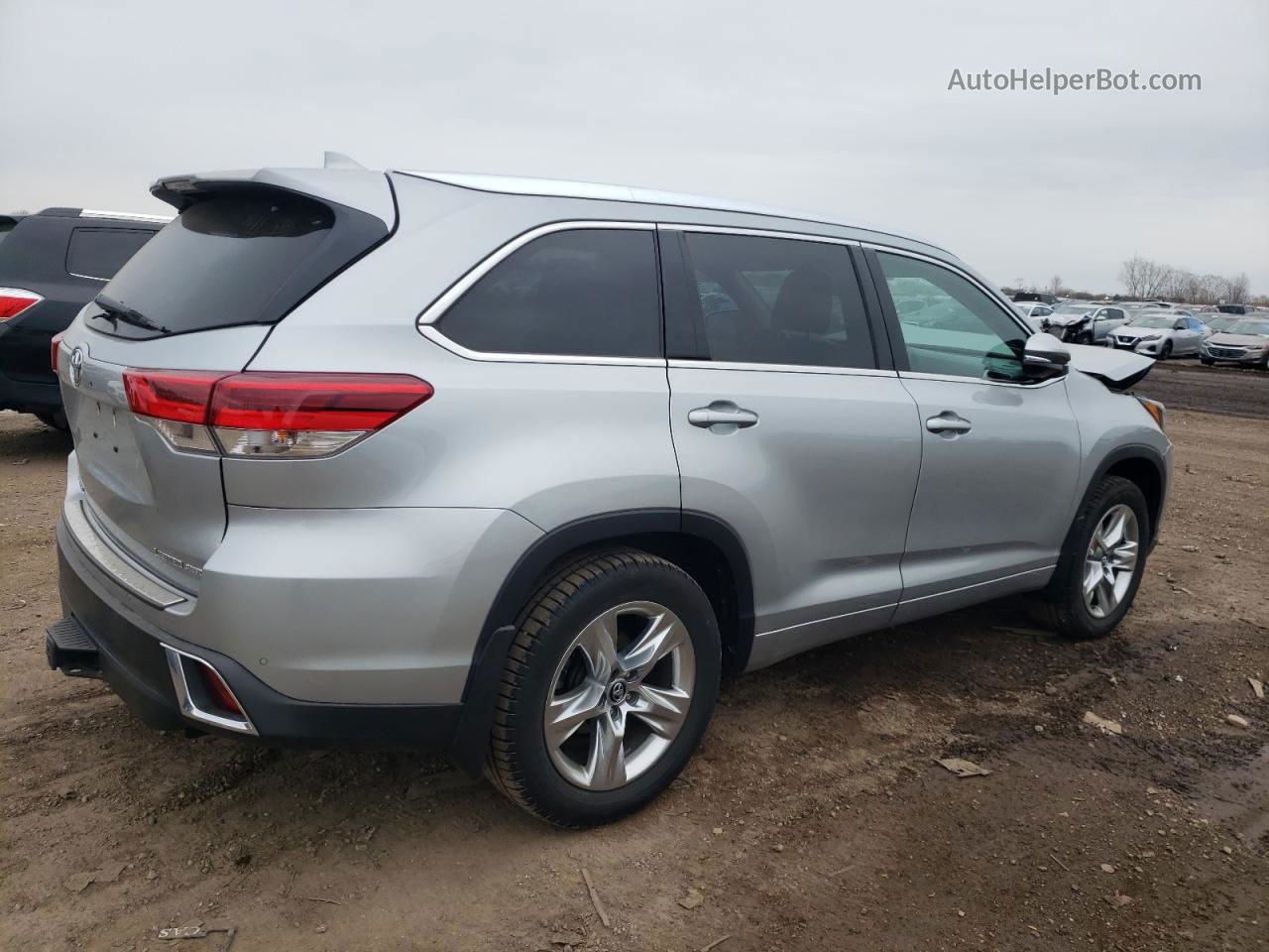 2019 Toyota Highlander Limited Серебряный vin: 5TDDZRFH4KS920030