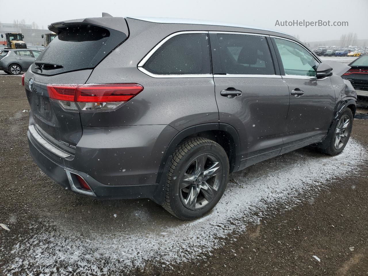 2019 Toyota Highlander Limited Gray vin: 5TDDZRFH6KS919624