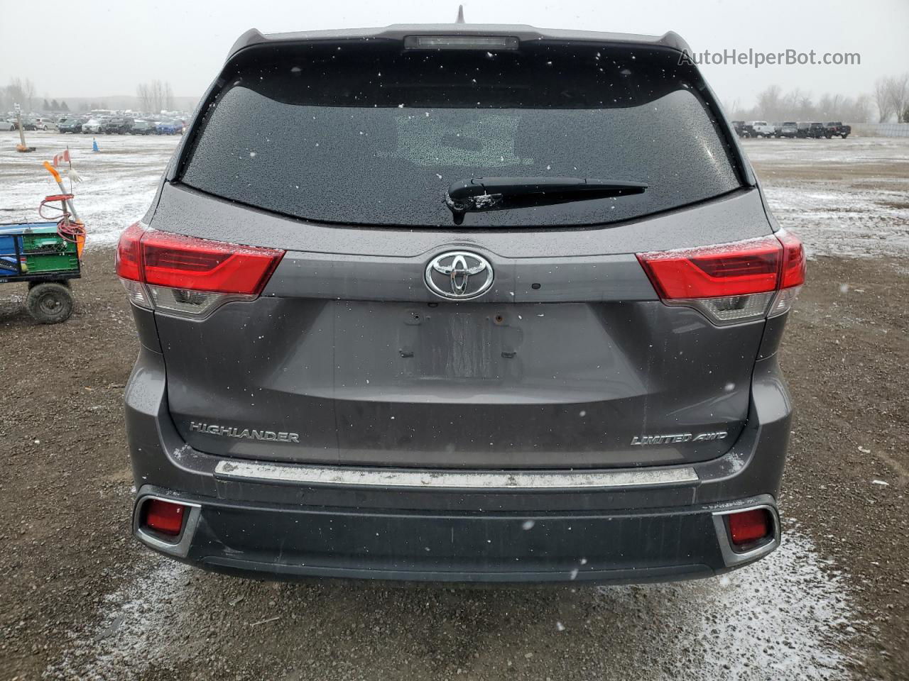 2019 Toyota Highlander Limited Серый vin: 5TDDZRFH6KS919624