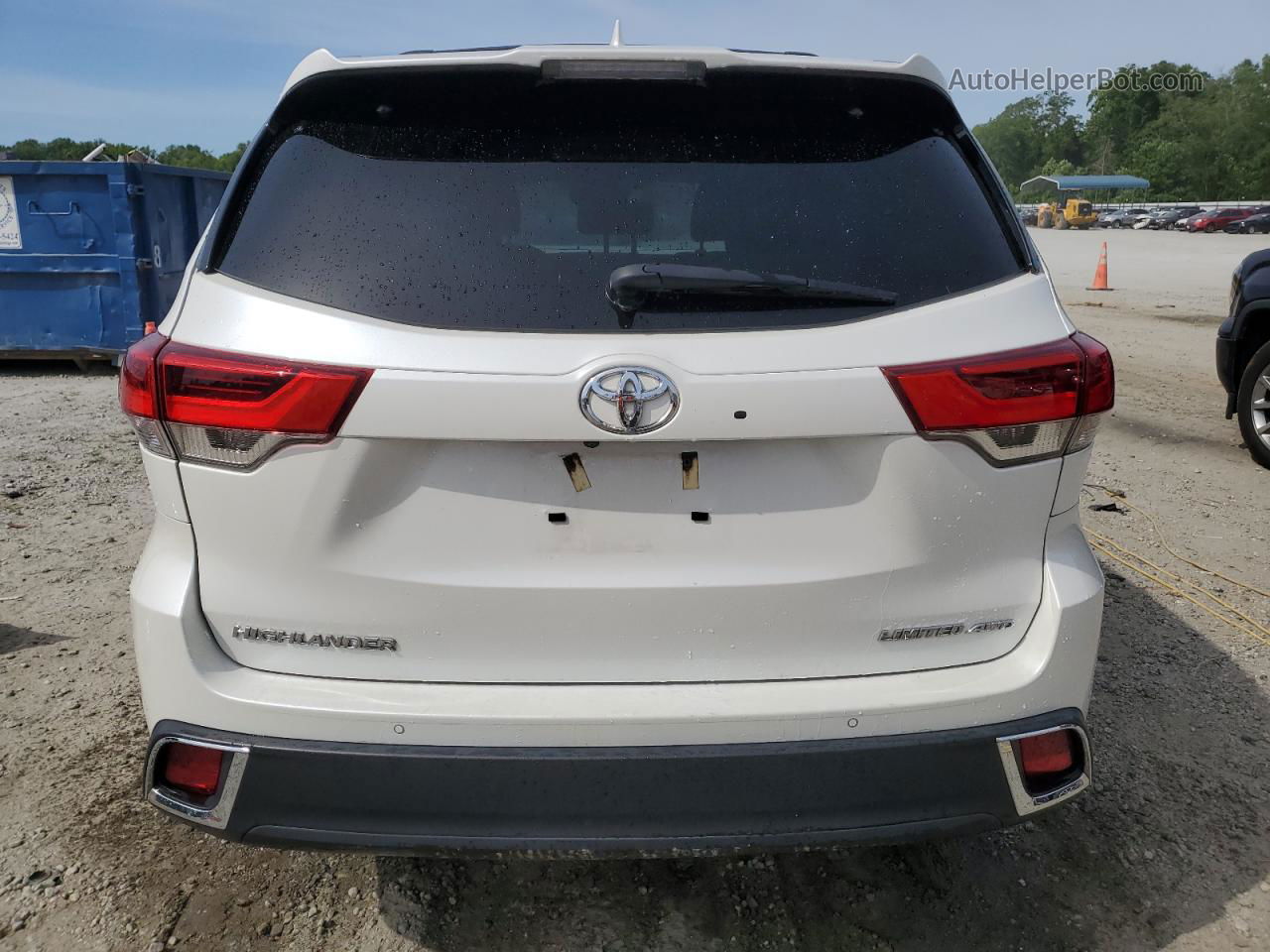 2019 Toyota Highlander Limited White vin: 5TDDZRFH6KS974381