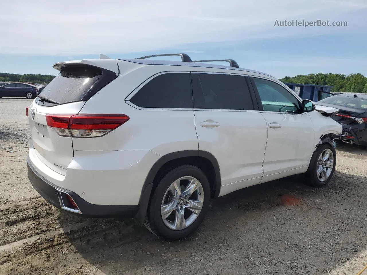 2019 Toyota Highlander Limited White vin: 5TDDZRFH6KS974381