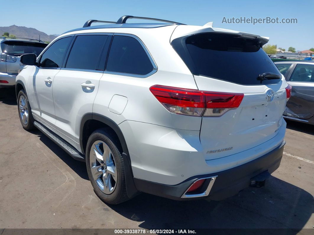 2019 Toyota Highlander Limited Белый vin: 5TDDZRFH8KS726679