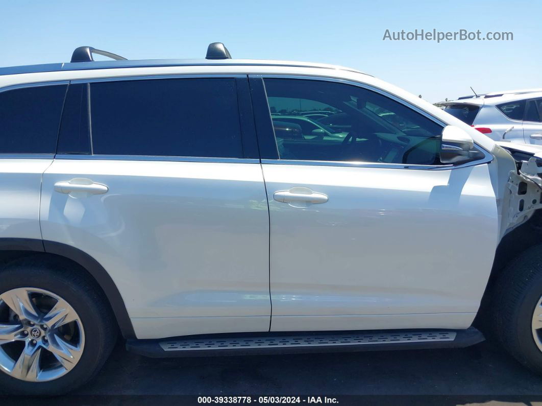 2019 Toyota Highlander Limited Белый vin: 5TDDZRFH8KS726679