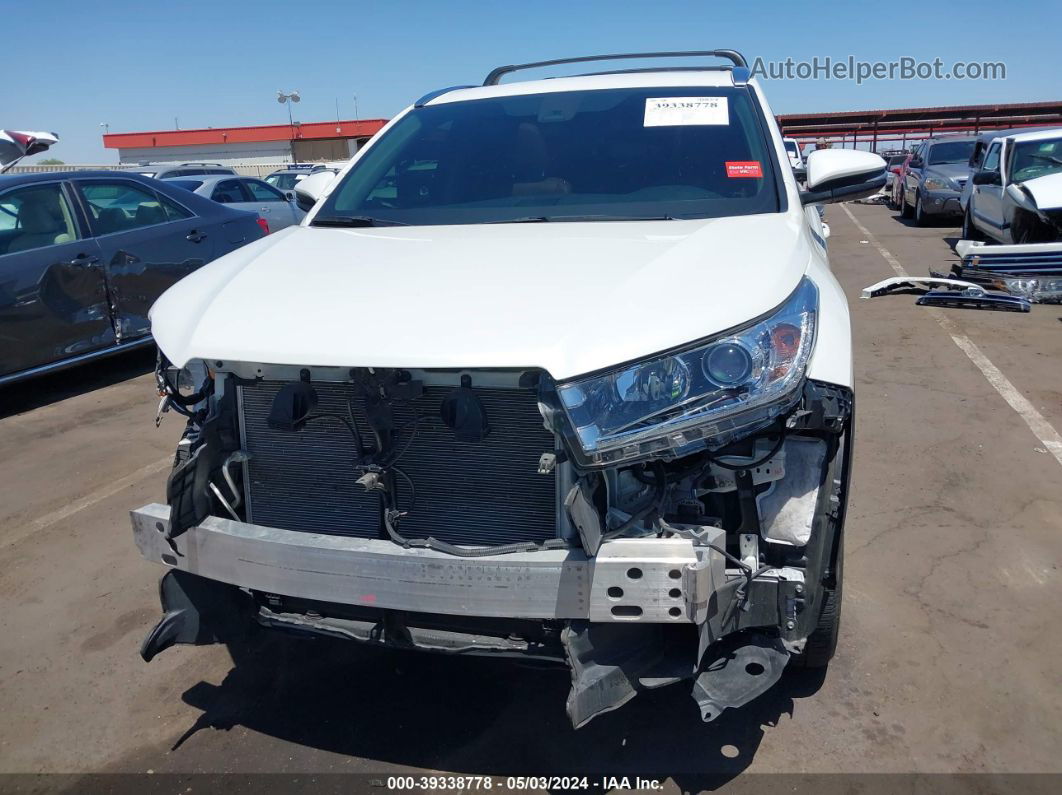 2019 Toyota Highlander Limited White vin: 5TDDZRFH8KS726679