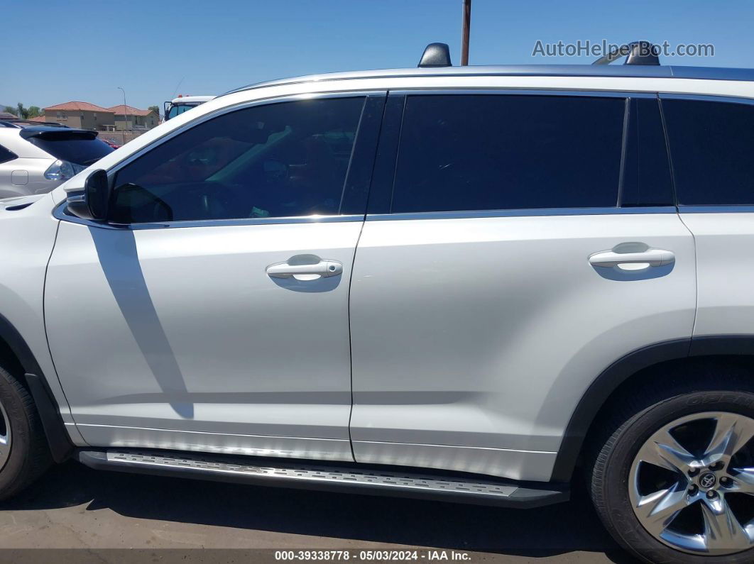 2019 Toyota Highlander Limited White vin: 5TDDZRFH8KS726679