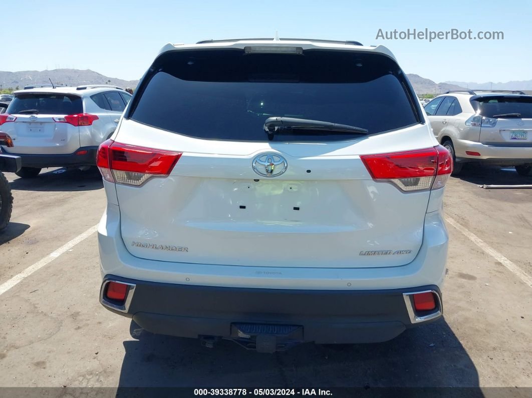 2019 Toyota Highlander Limited Белый vin: 5TDDZRFH8KS726679