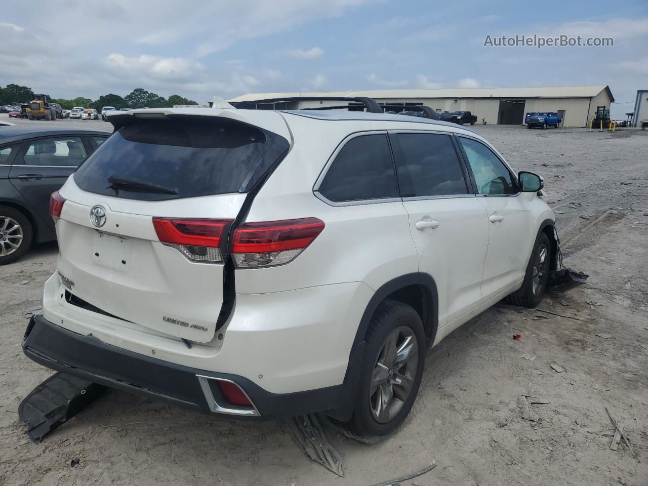 2019 Toyota Highlander Limited White vin: 5TDDZRFH8KS917616