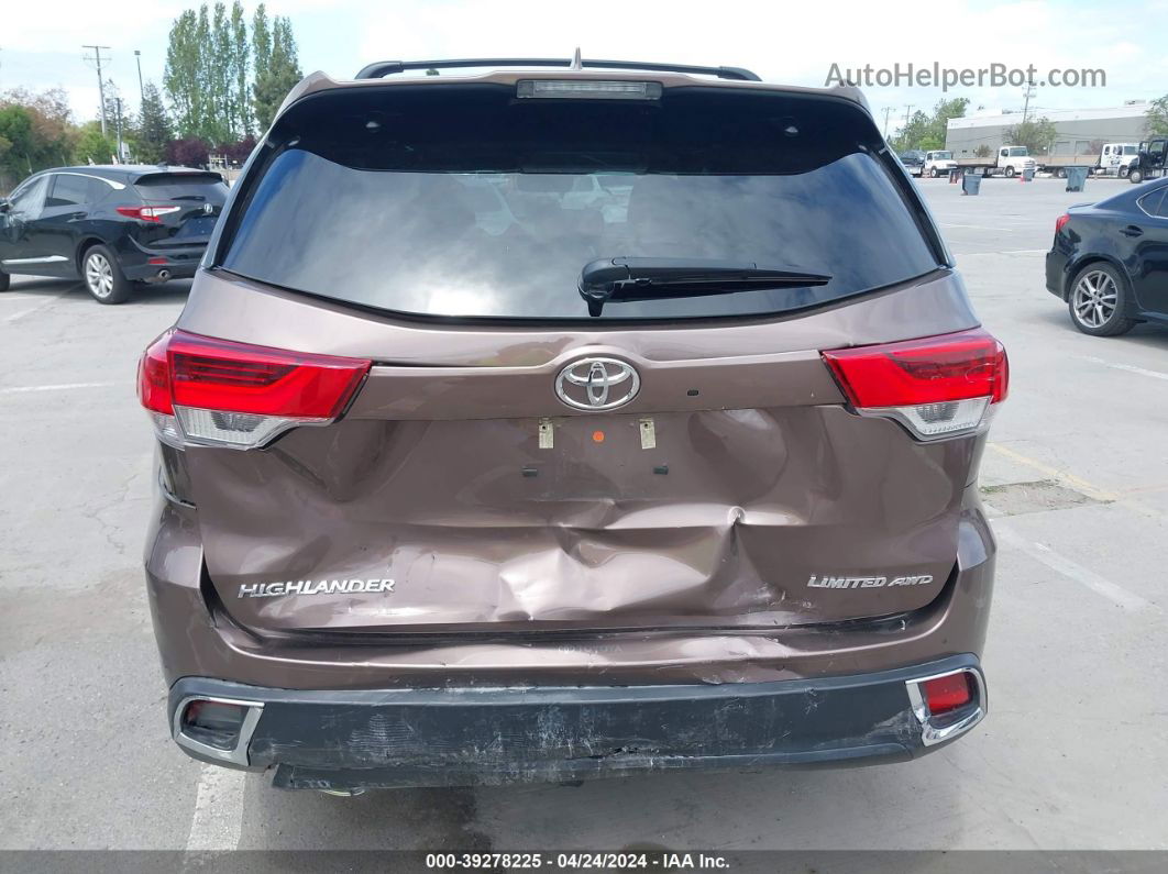 2019 Toyota Highlander Limited Коричневый vin: 5TDDZRFH9KS941231