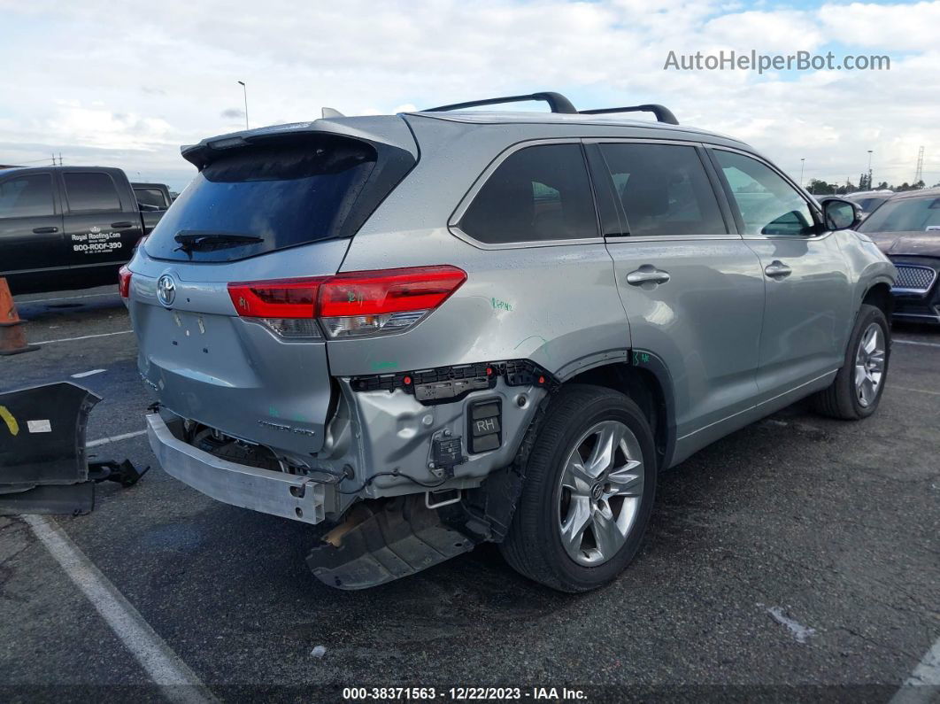 2019 Toyota Highlander Limited Silver vin: 5TDDZRFH9KS943402