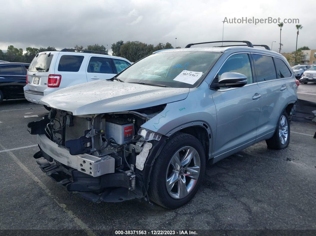 2019 Toyota Highlander Limited Silver vin: 5TDDZRFH9KS943402