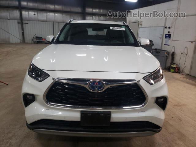 2021 Toyota Highlander Hybrid Platinum White vin: 5TDEBRCH0MS022041