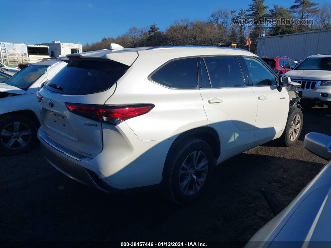 2021 Toyota Highlander Hybrid Platinum White vin: 5TDEBRCH2MS029041