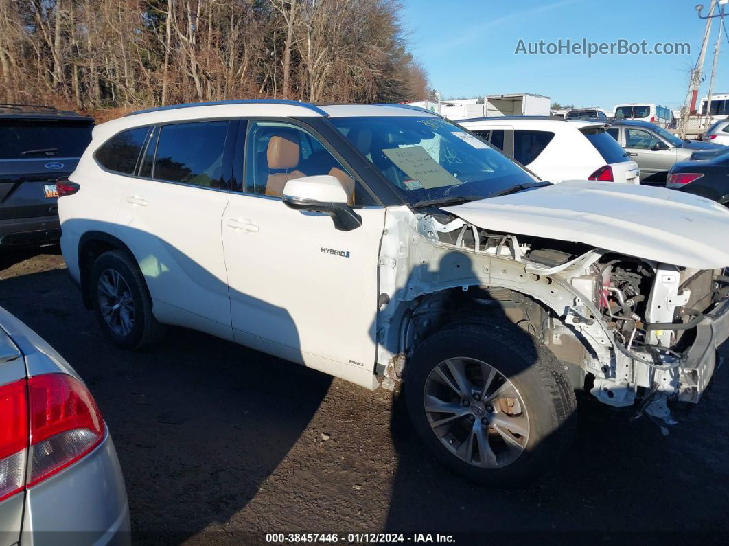 2021 Toyota Highlander Hybrid Platinum White vin: 5TDEBRCH2MS029041