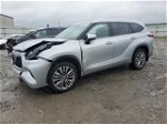 2021 Toyota Highlander Hybrid Platinum Серебряный vin: 5TDEBRCH4MS015030